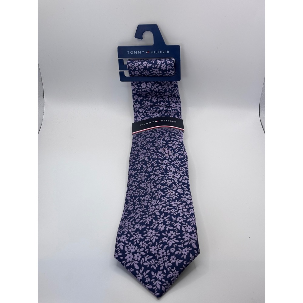 Tommy‎ Hilfiger Necktie Mens OS Navy Purple Beverley Floral New NWT Tie
